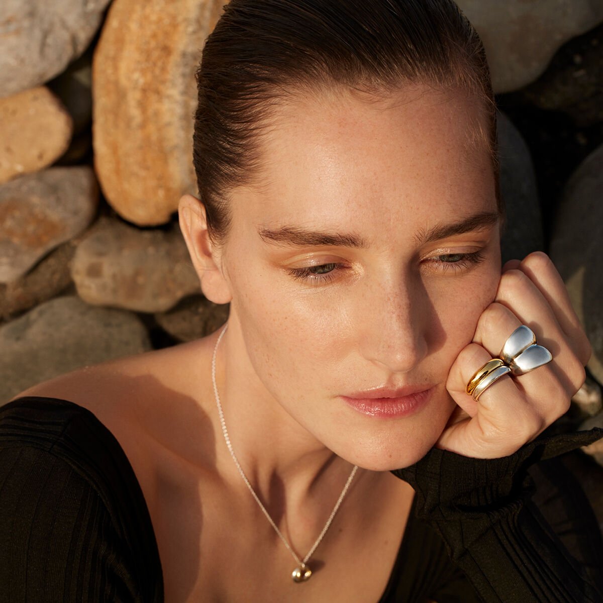 Georg Jensen - Curve Sculptural Slim Ring - Tustains Jewellers