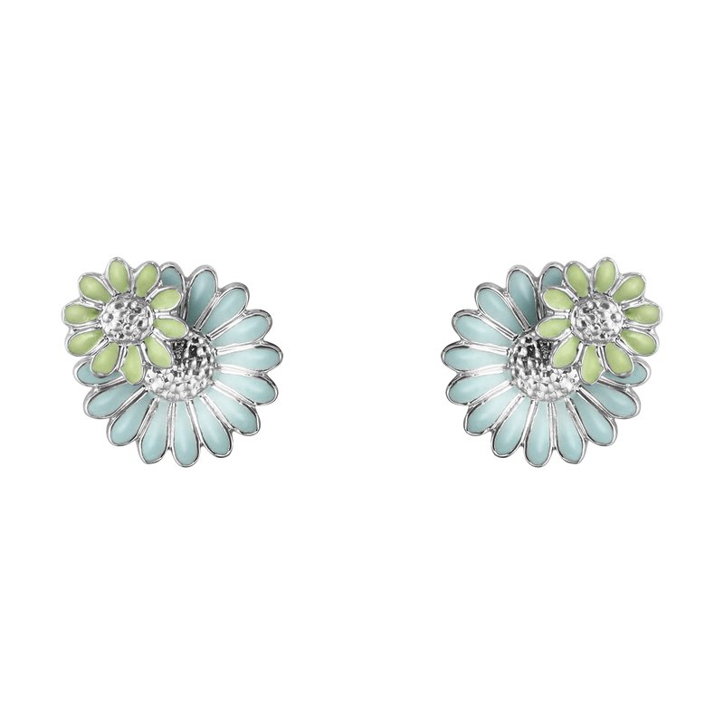 Georg Jensen - Daisy Blue & Green Studs - Tustains Jewellers