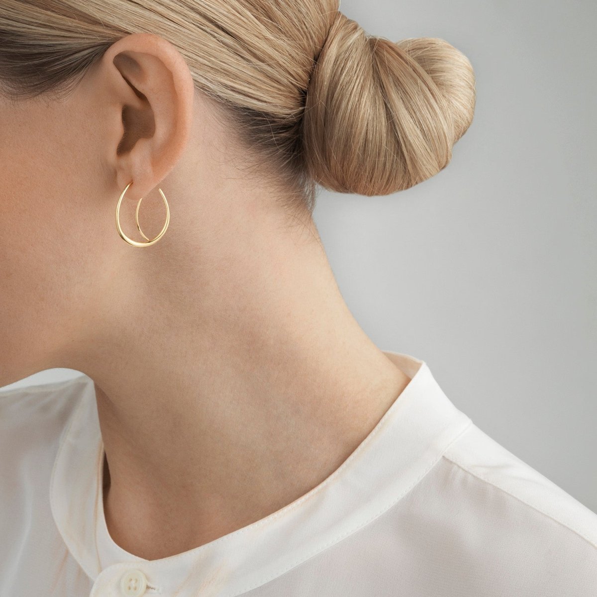 Georg Jensen - Gold Offspring Earhoops - Tustains Jewellers