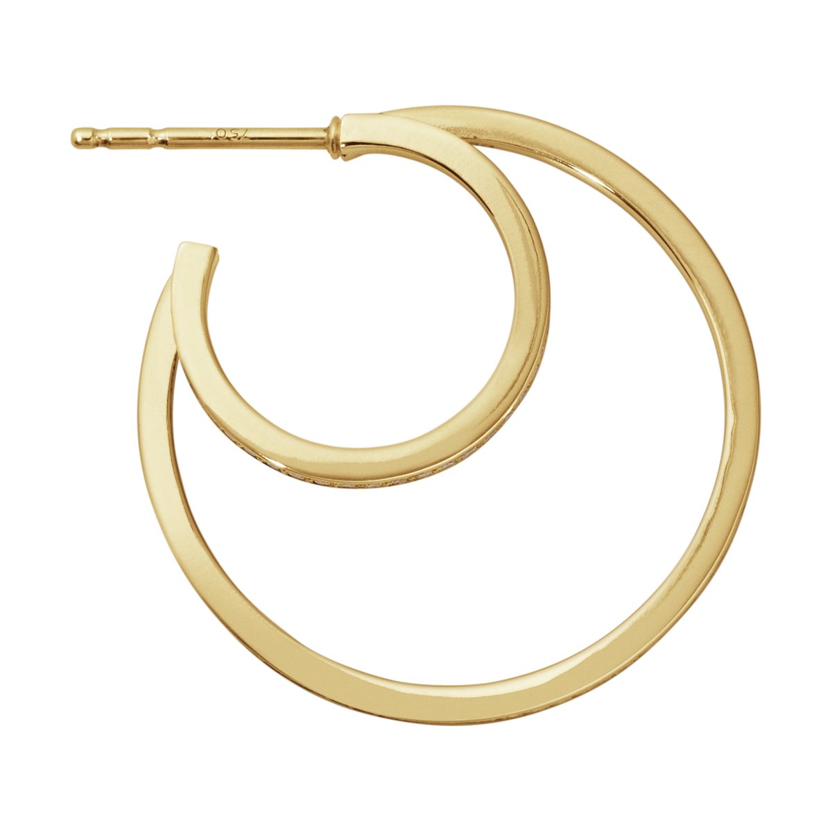 Georg Jensen - Large Double Pave Halo Ear hoops - Tustains Jewellers