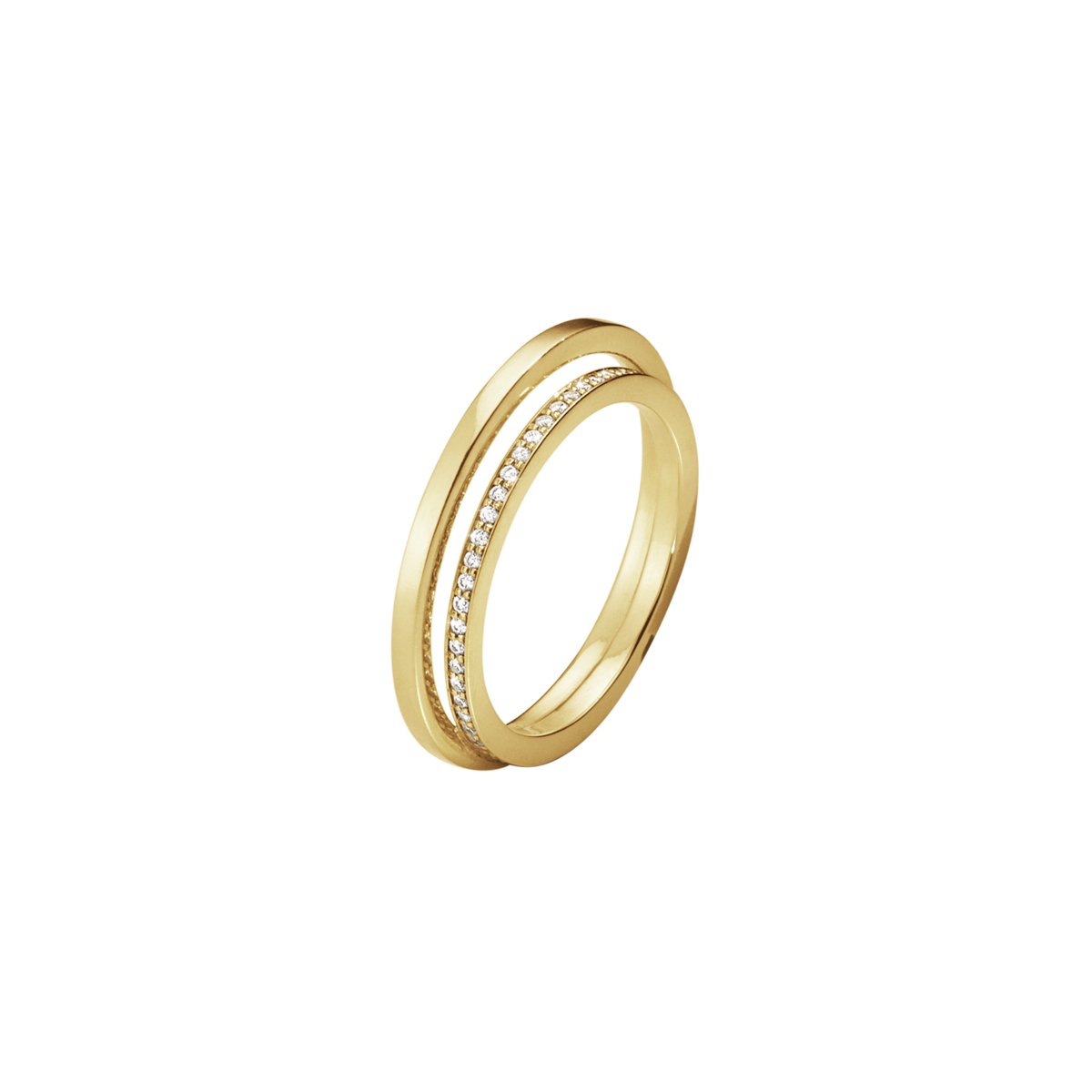 Georg Jensen - Single Pave Halo Ring - Tustains Jewellers