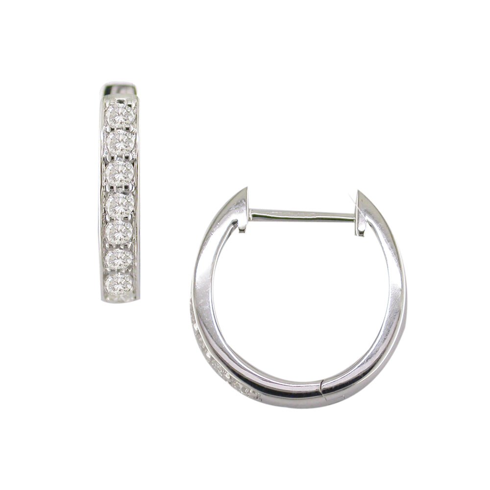 London Road - Diamond Set Hoops - Tustains Jewellers
