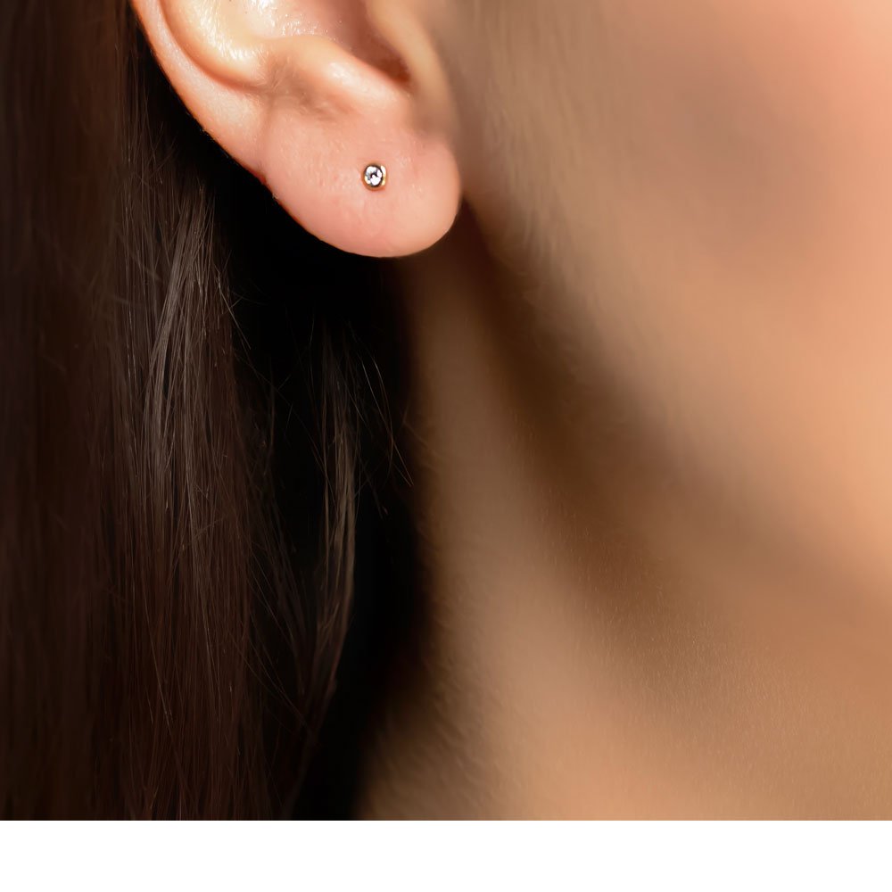 London Road - Rose Diamond Studs 0.04ct - Tustains Jewellers