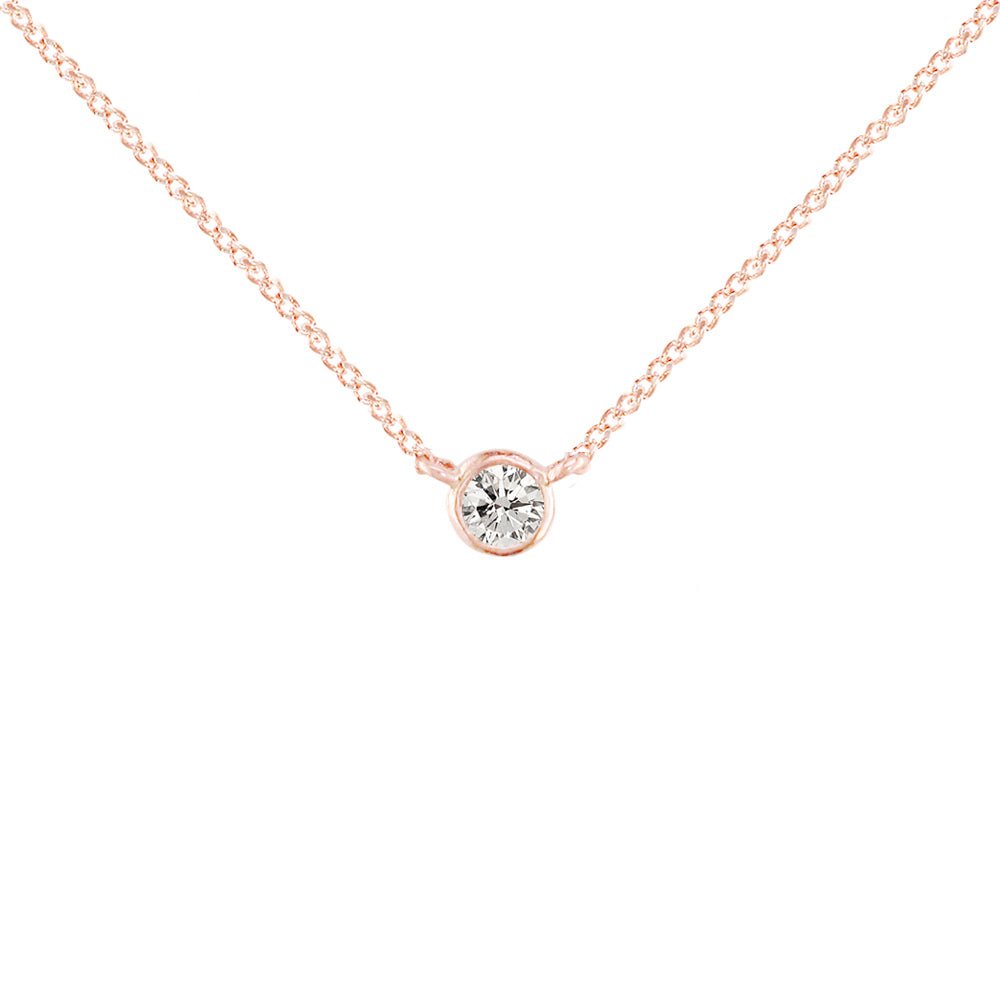 London Road - Rose Solitaire Raindrop Pendant - Tustains Jewellers