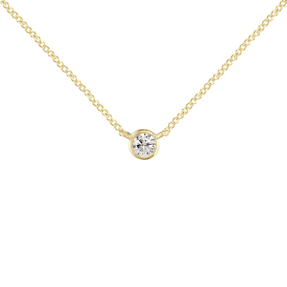 London Road - Yellow Solitaire Raindrop Pendant - Tustains Jewellers