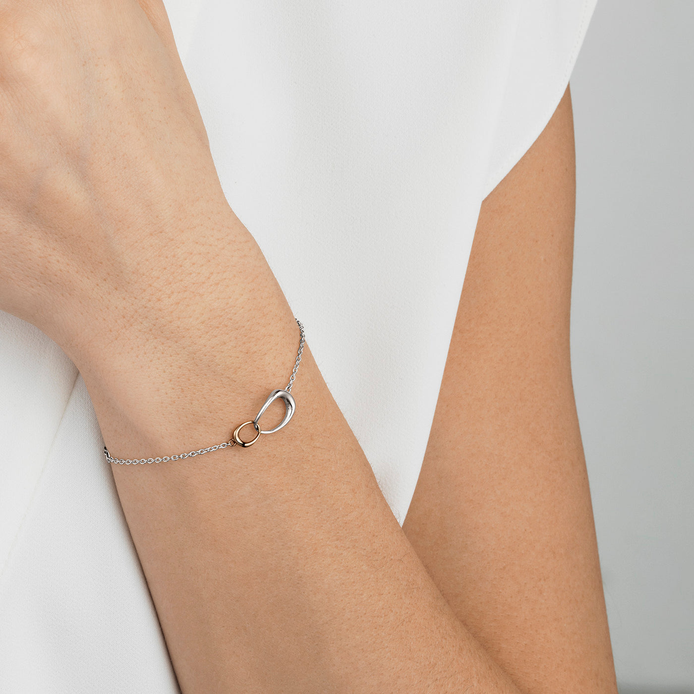 Georg Jensen - OFFSPRING Bracelet Silver and Rose Gold