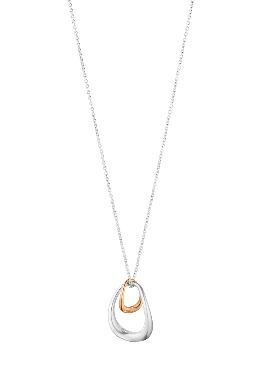 Georg Jensen - OFFSPRING Necklace with Pendant, Silver and Rose Gold
