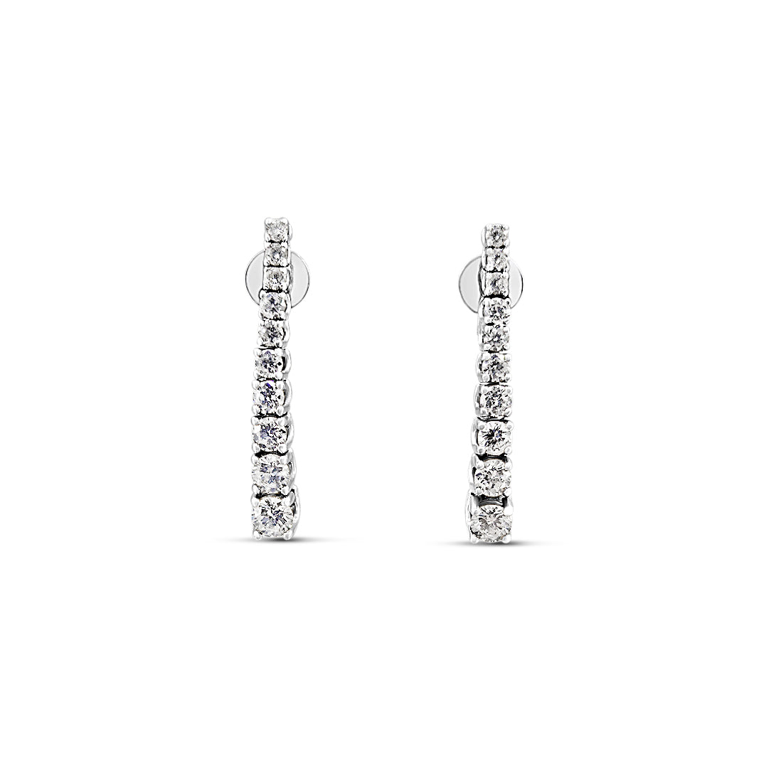 Diamond Graduated Drop Earrings