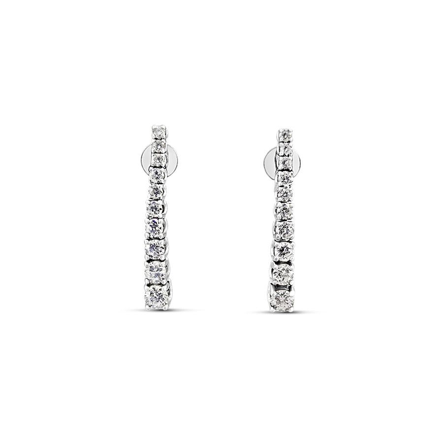 Diamond Graduated Drop Earrings