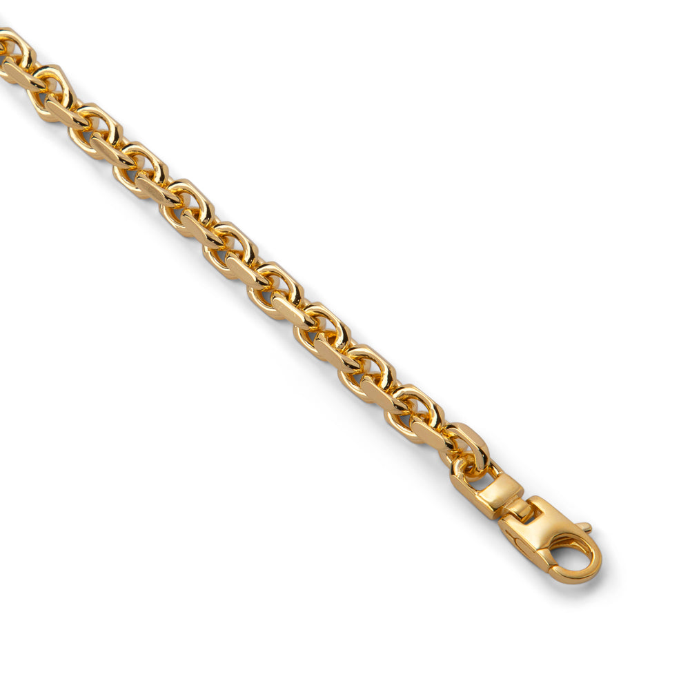 Gold Plated Diamond Cut Rolo Bracelet