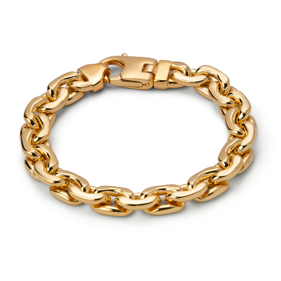 Gold Plated Extra Heavy Zip Bracelet