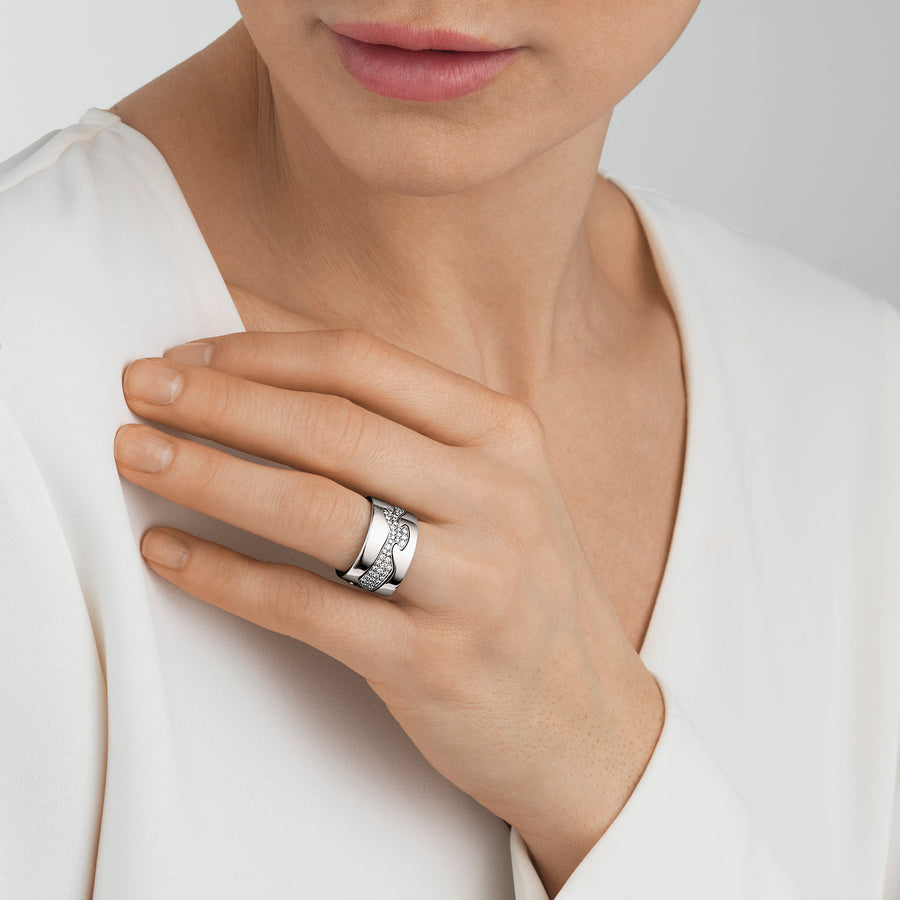 Georg Jensen - FUSION End Ring, White Gold