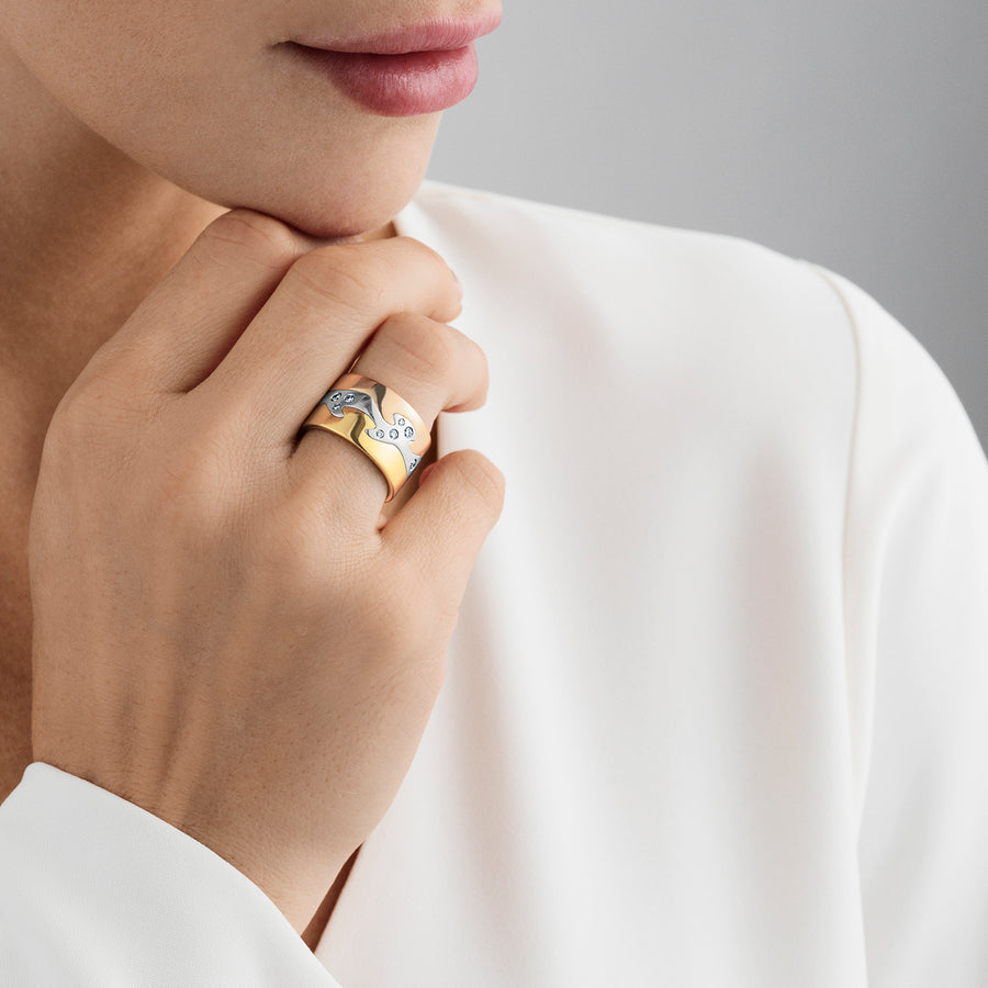 Georg Jensen - FUSION End Ring, Yellow Gold