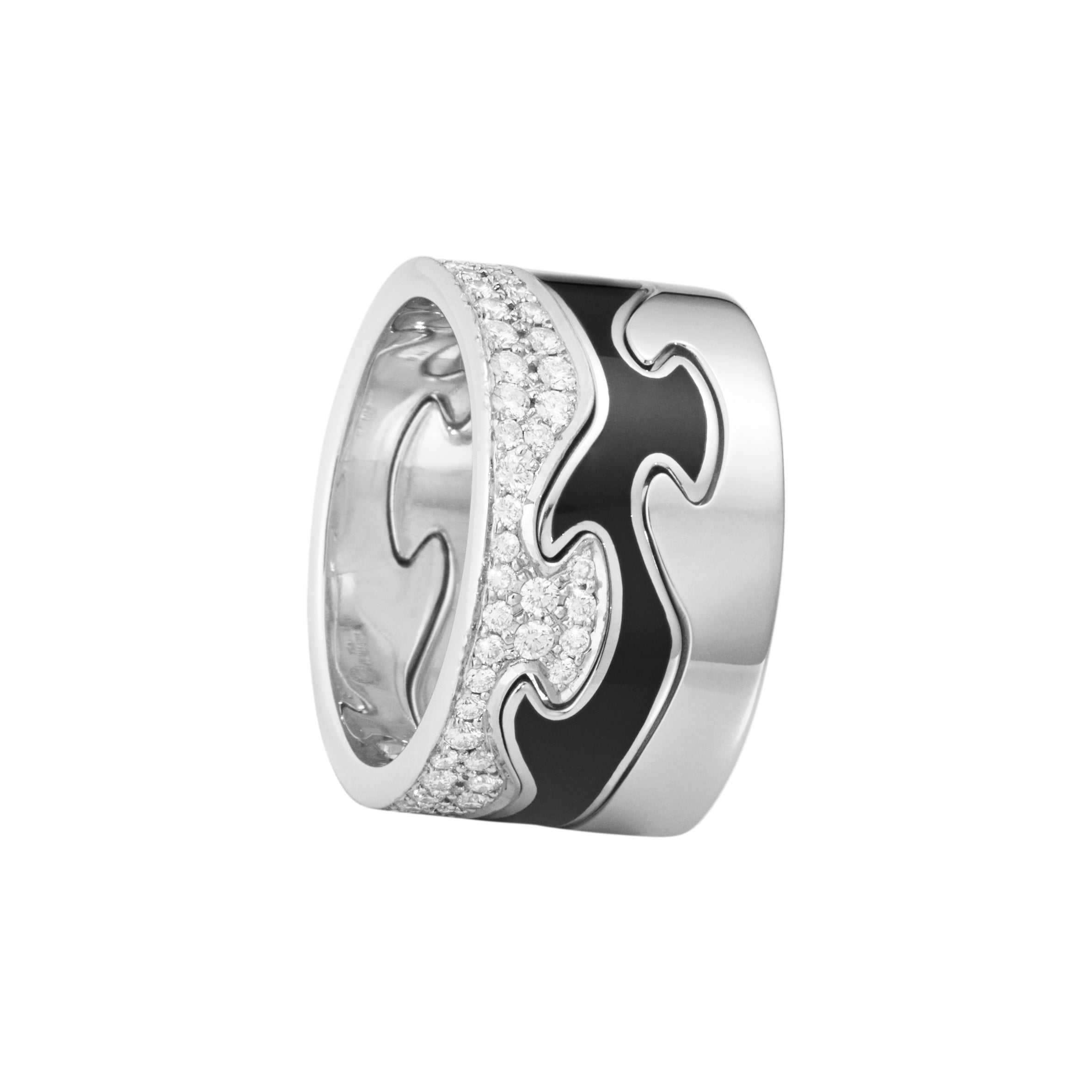 Georg Jensen - FUSION End Ring, White Gold Diamond Pavé-set