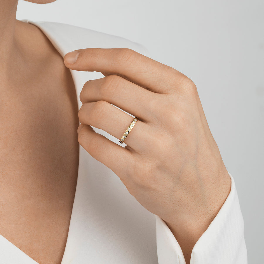 Georg Jensen - MAGIC Ring, Yellow Gold Diamond Set