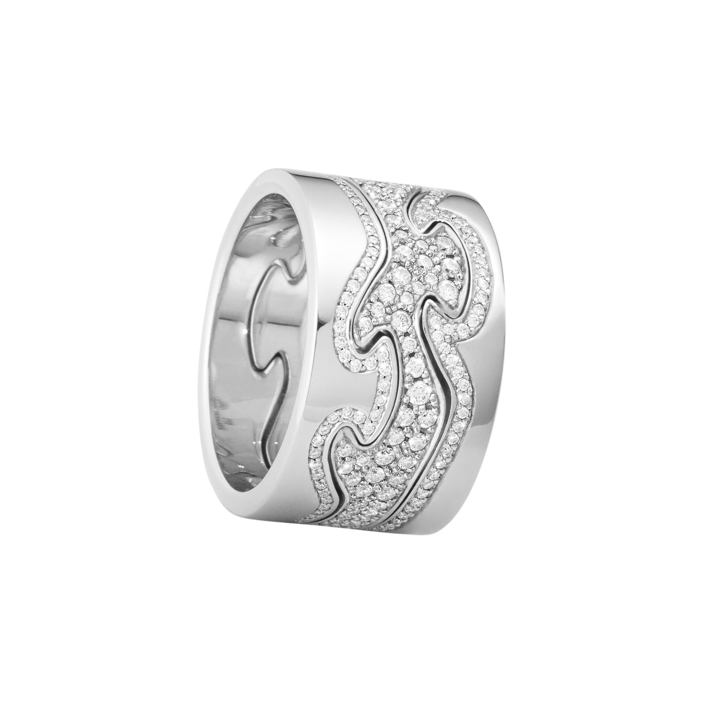 Georg Jensen - FUSION End Ring, White Gold Diamond Set