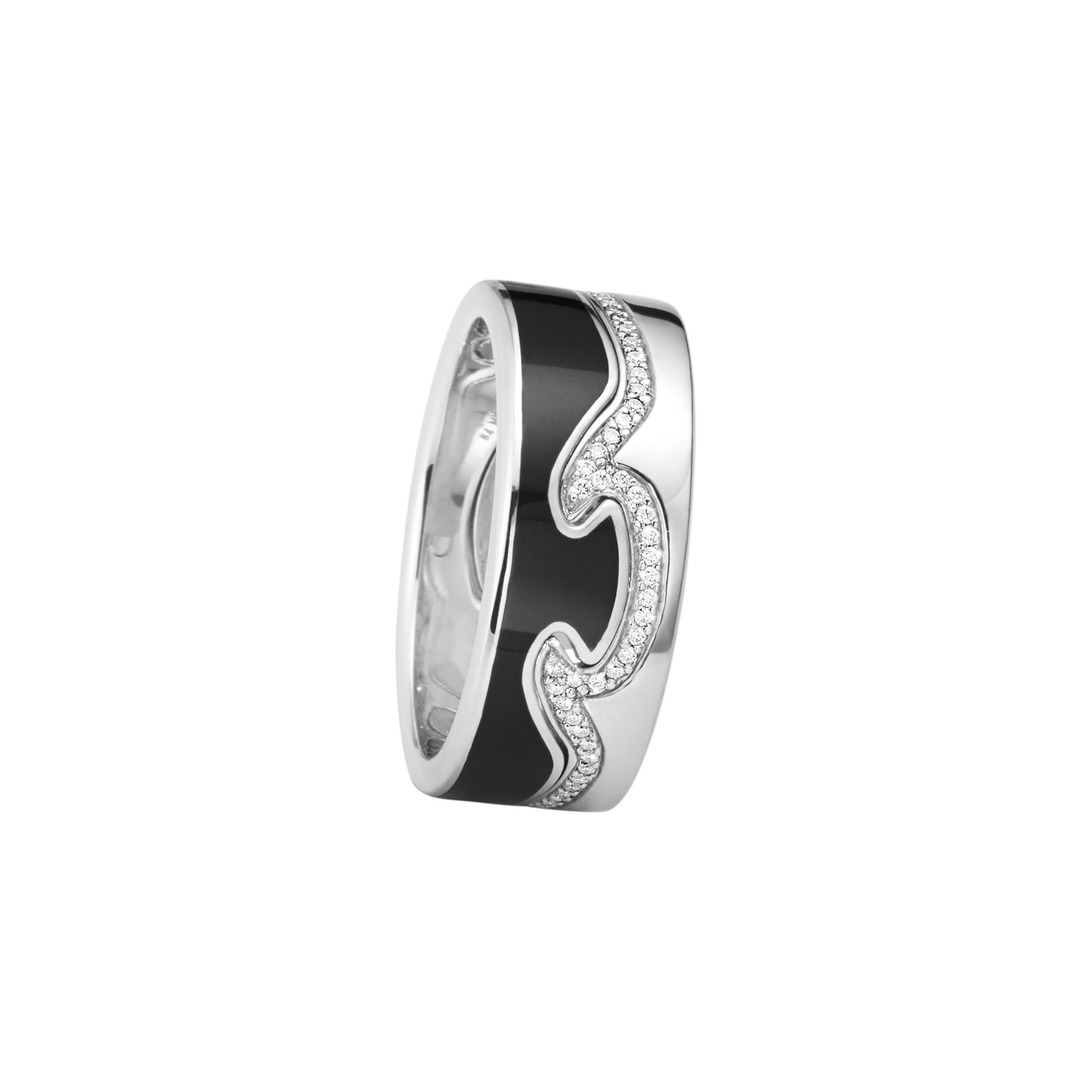 Georg Jensen - FUSION End Ring, White Gold Diamond Set