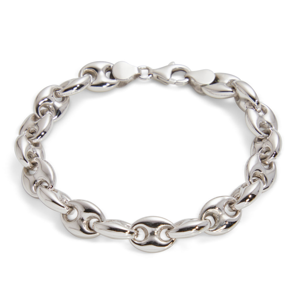 Silver Cushioned Marine Bracelet