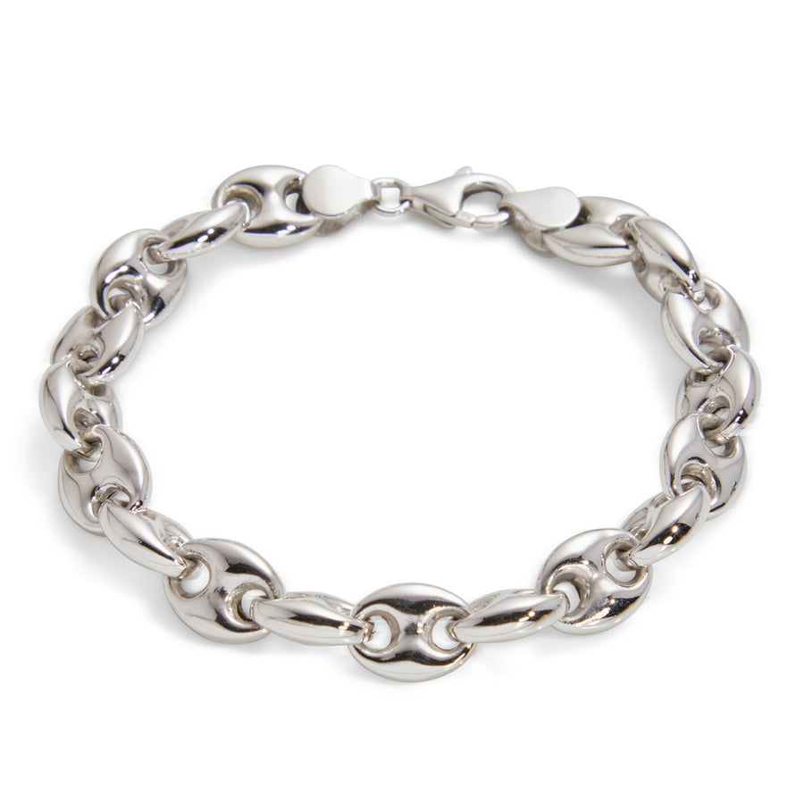 Silver Cushioned Marine Bracelet
