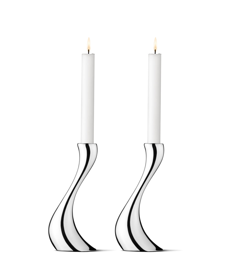 Georg Jensen - COBRA candlestick, medium, 2 pack
