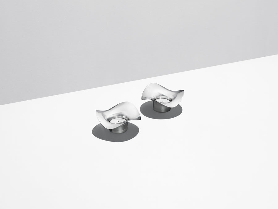 Georg Jensen - COBRA tealight holder, 2 pcs