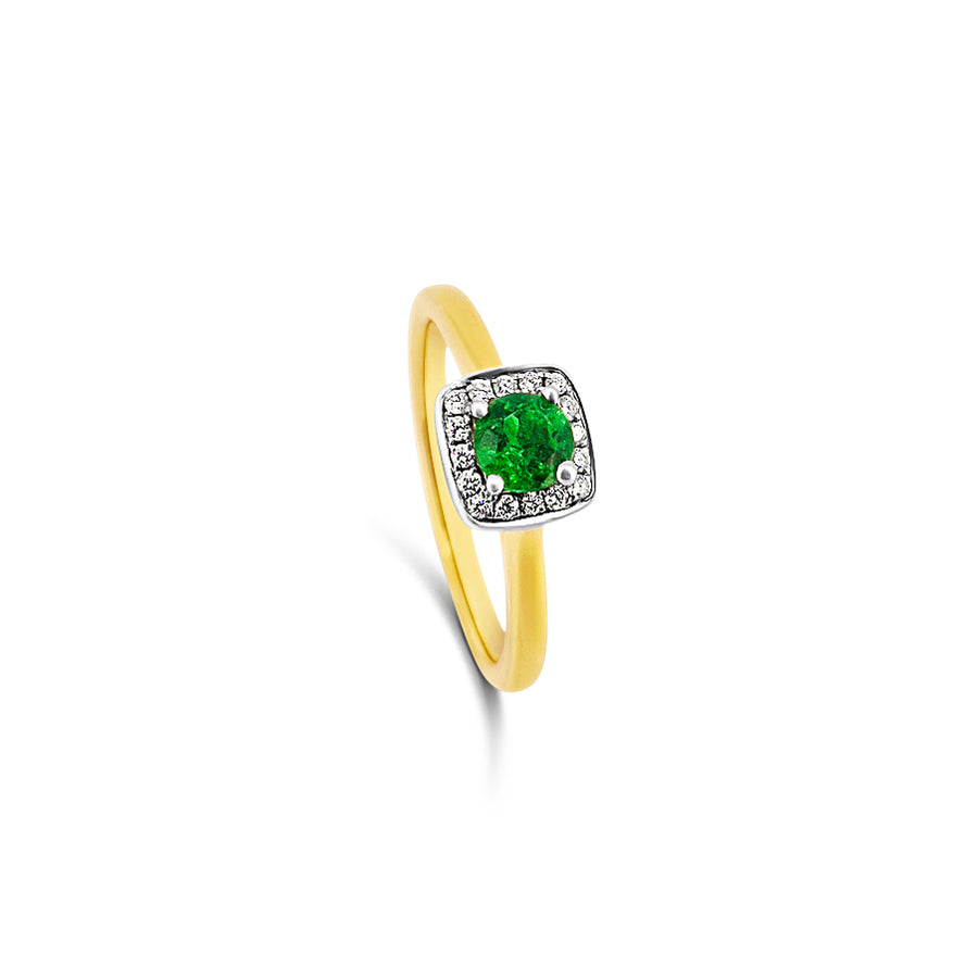 Emerald Cluster Ring