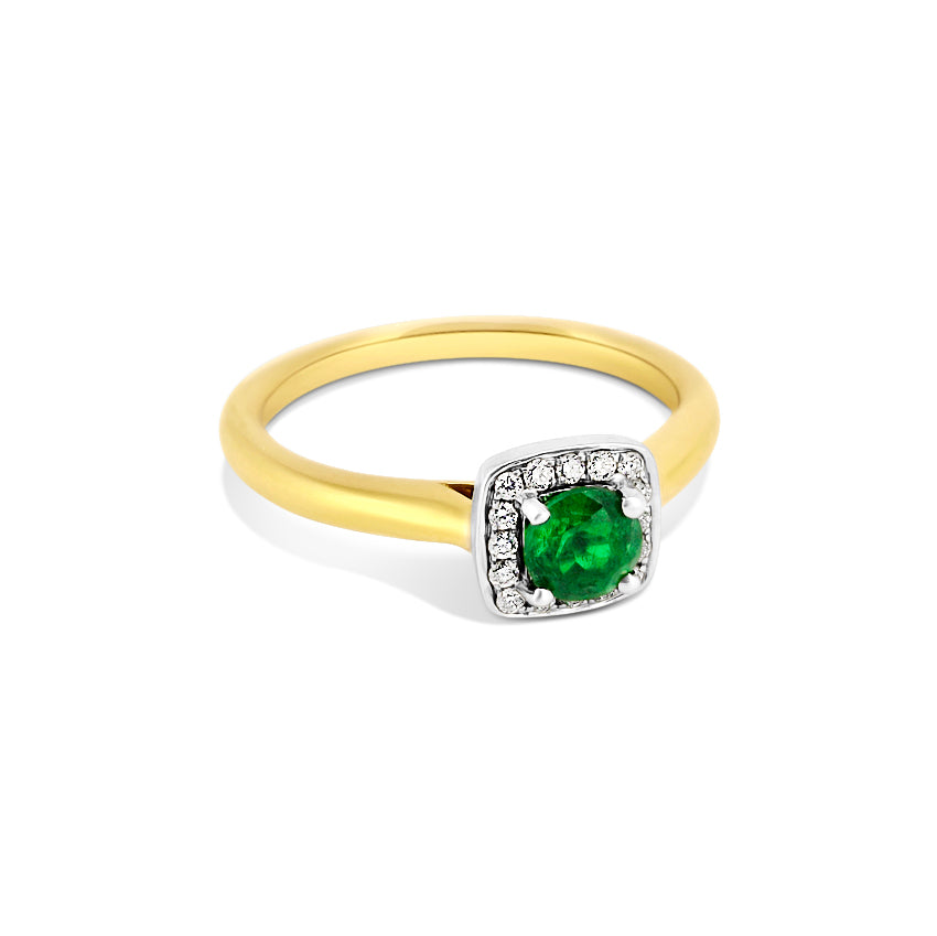 Emerald Cluster Ring