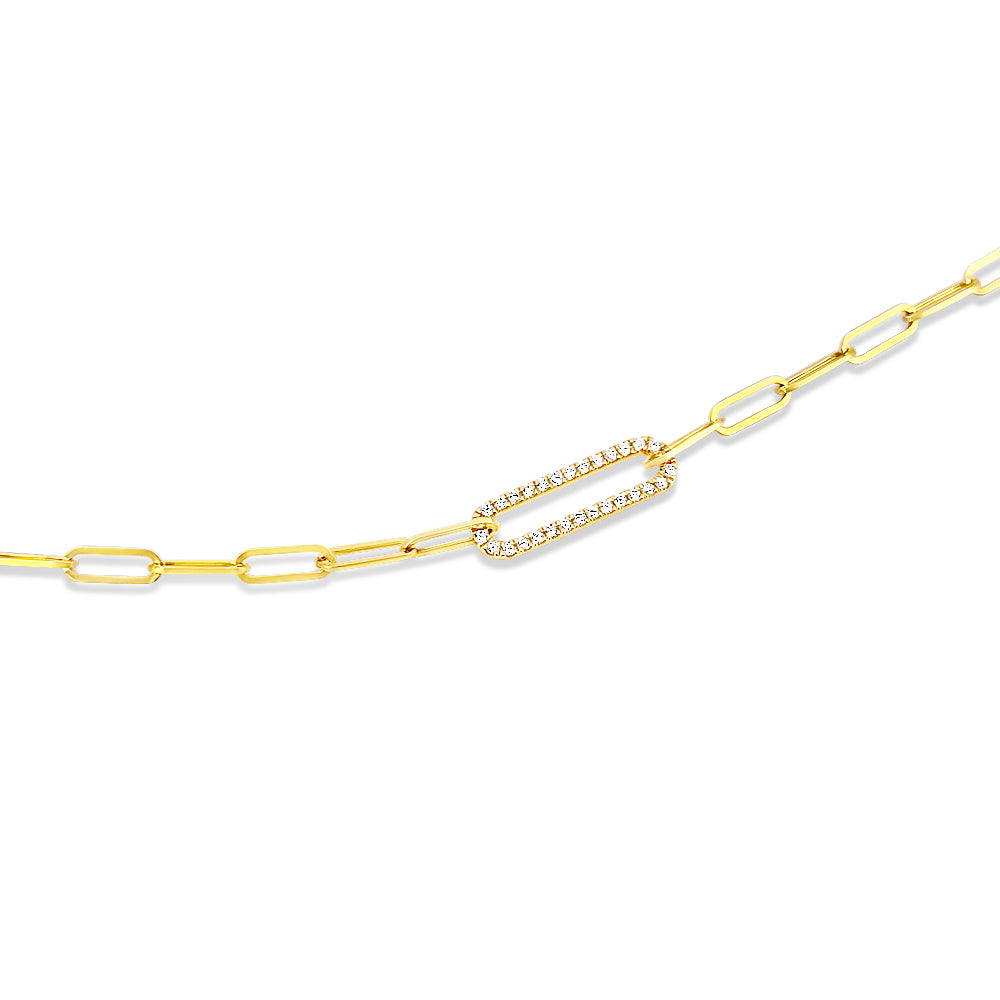 Paperclip Diamond Bracelet