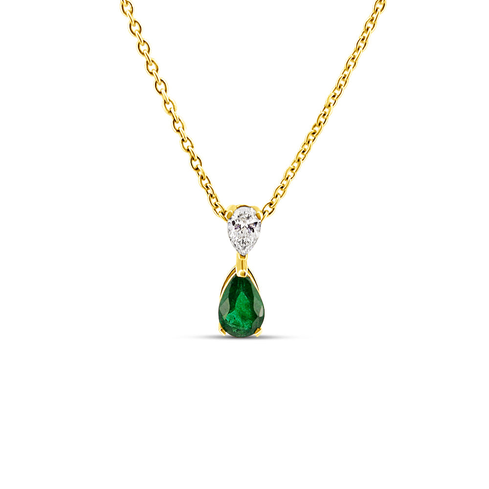 Emerald and Diamond Pendant