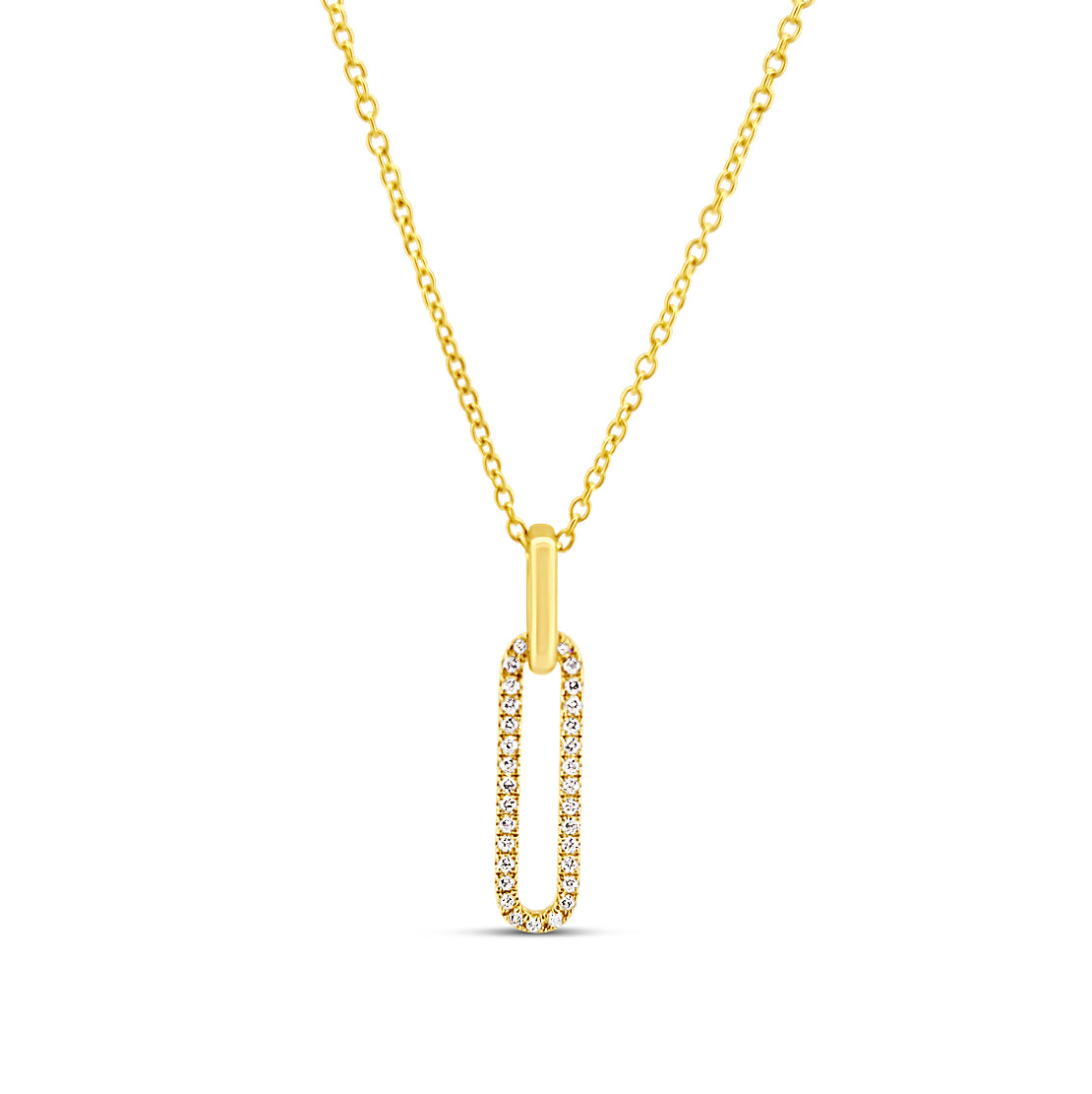 Paperclip Diamond Necklace