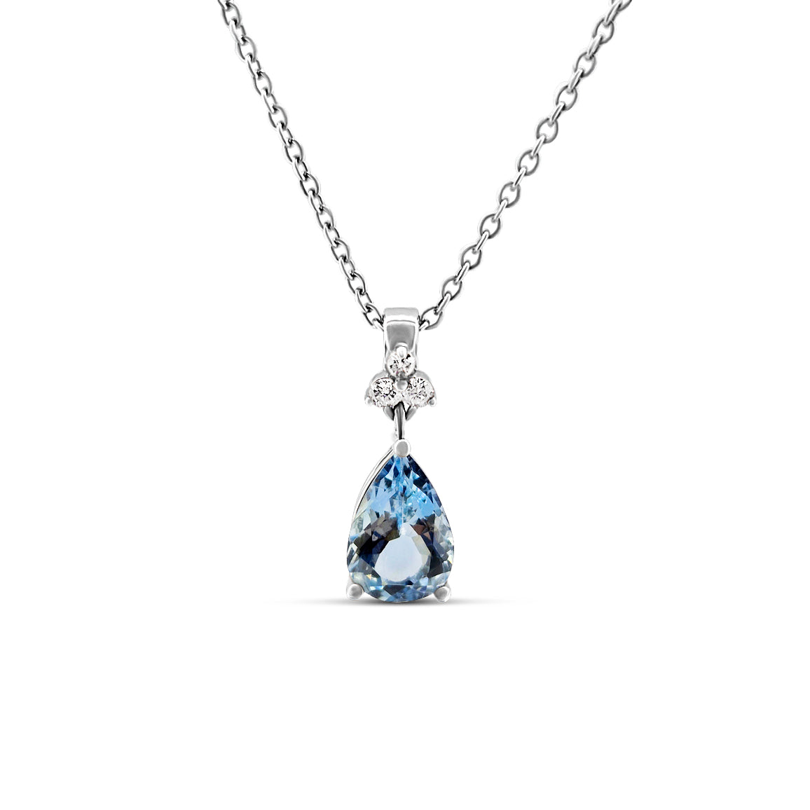 Aquamarine and Diamond Pendant