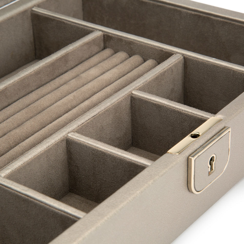 Wolf - Palermo Medium Jewellery Box Pewter