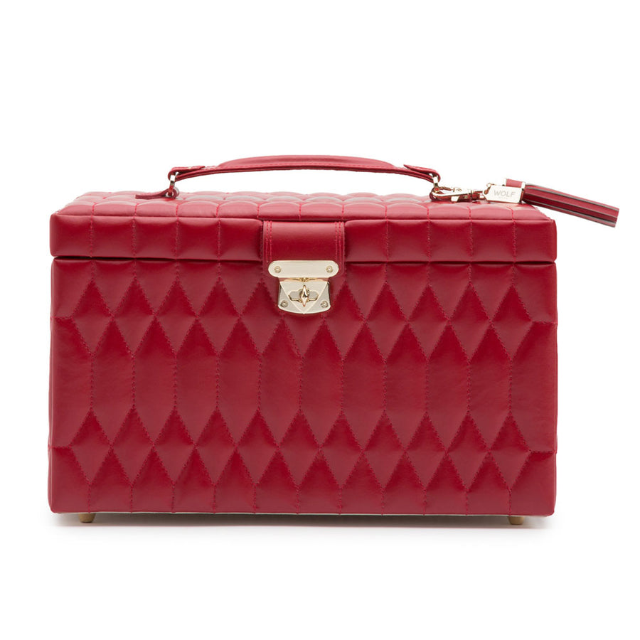 Wolf - Caroline Large Jewellery Case Red
