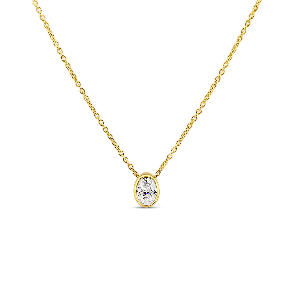 Oval Diamond Pendant