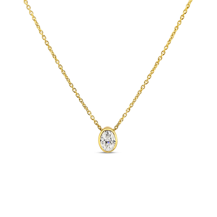 Oval Diamond Pendant