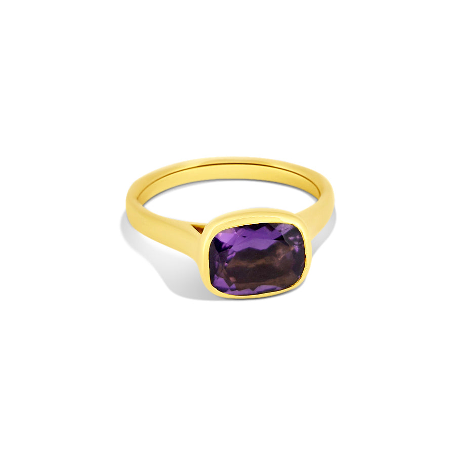 Amethyst Cushion Ring
