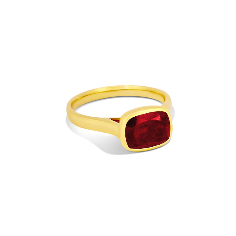 Garnet Cushion Ring