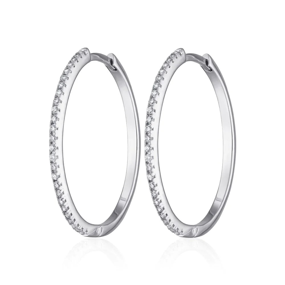 Scream Pretty Slim Sparkling Perfect Hoop Earrings