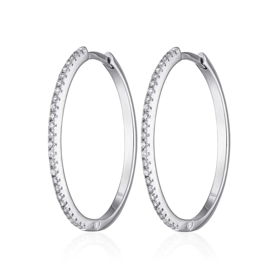 Scream Pretty Slim Sparkling Perfect Hoop Earrings
