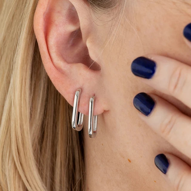 Scream Pretty Oval Hoop Earrings