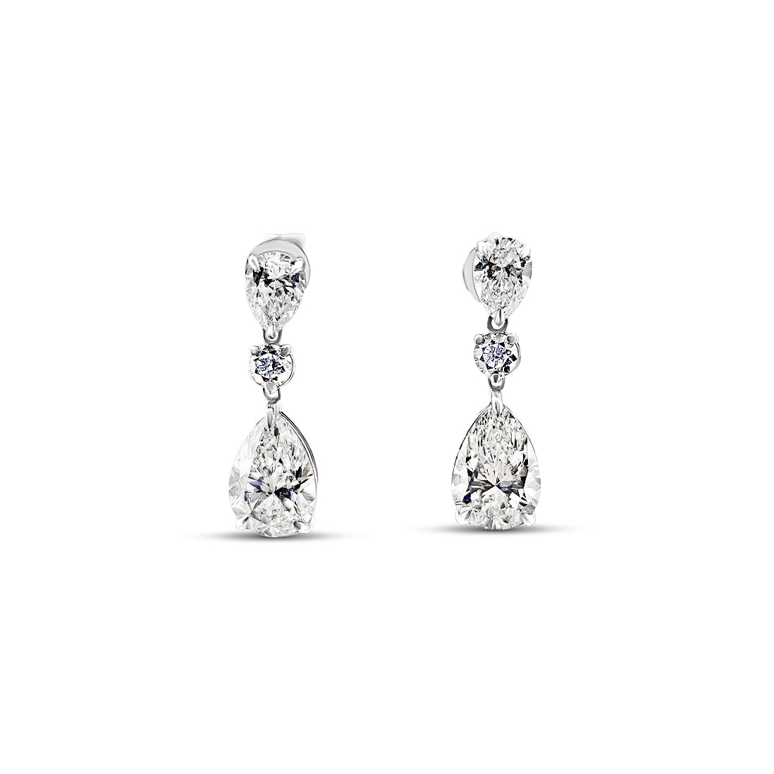 Pear Drop Diamond Earrings
