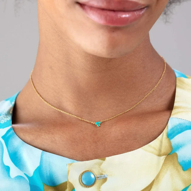 Scream Pretty Turquoise Trinity Necklace
