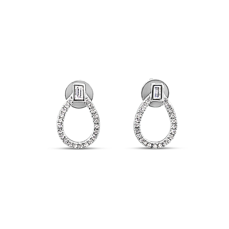 Diamond Loop Earrings