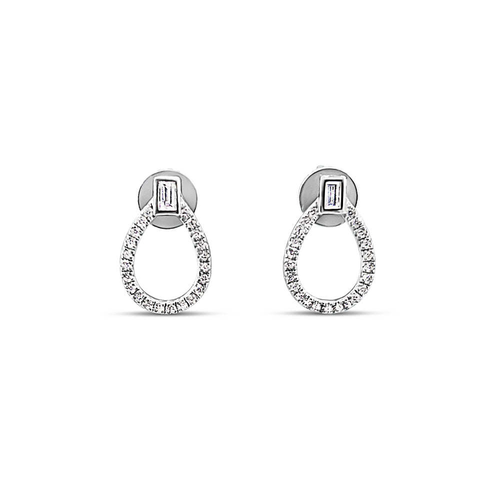 Diamond Loop Earrings