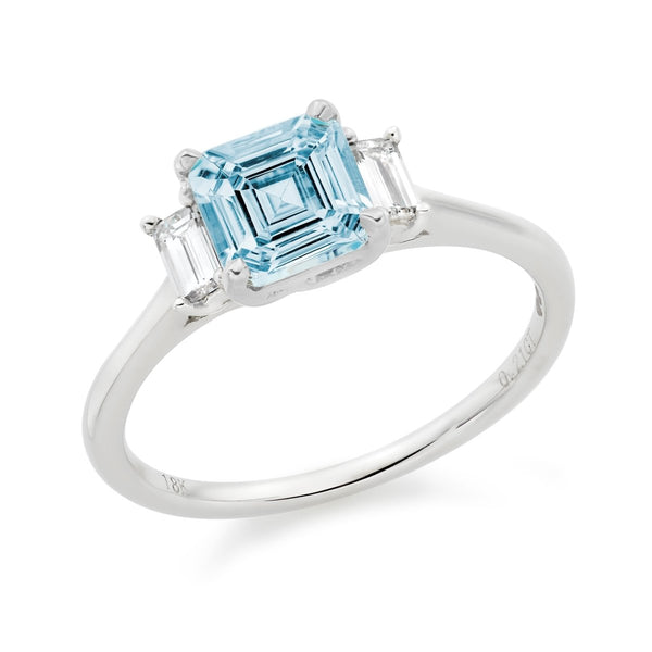 Aquamarine + Diamond Ring - Tustains Jewellers