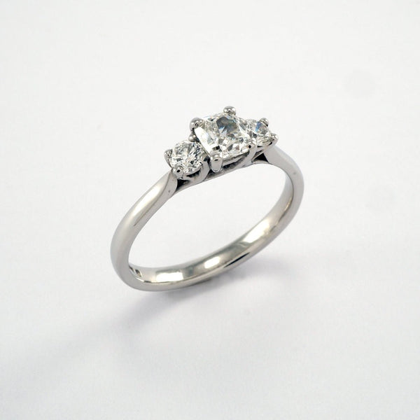 Cushion Cut 3 stone 0.74ct - Tustains Jewellers