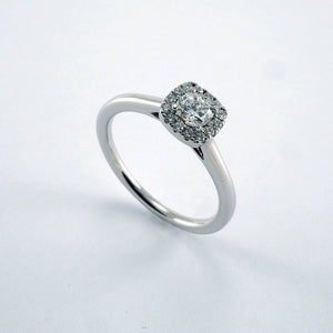 Cushion Halo 0.46ct - Tustains Jewellers