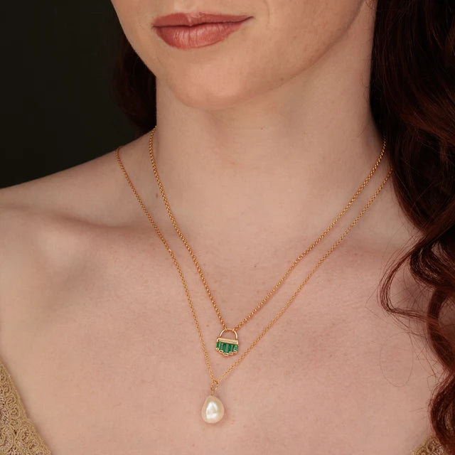 Scream Pretty Emerald Green Art Deco Pendant