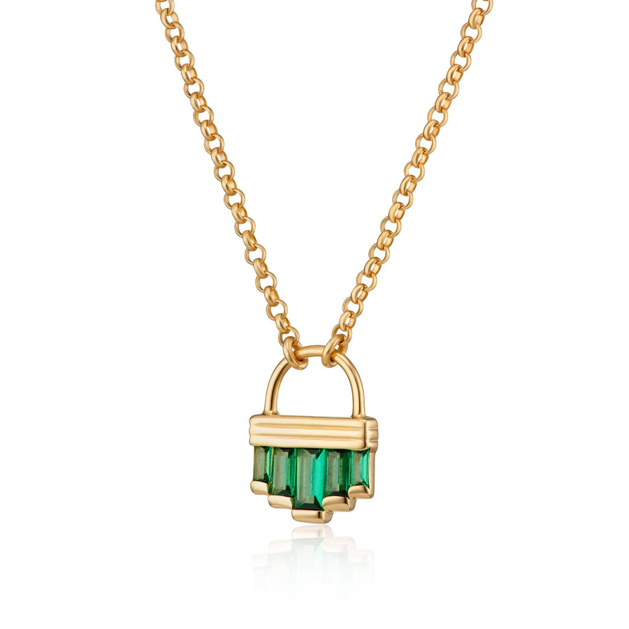 Scream Pretty Emerald Green Art Deco Pendant