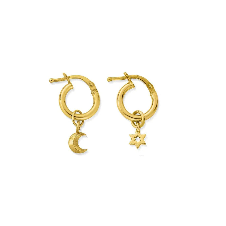 Gold Wisdom and Guidance Small Hoop Earrings